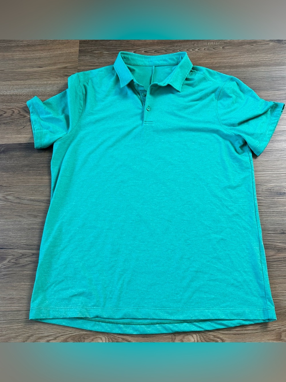 Lululemon Mens Evolution Polo Shirt XL* Green Preppy Performance Slim Office